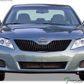 TLAPS 7422452428400 Compatible With 2010-2011 Toyota Camry Glossy Black Vertical Front Bumper Grill Grille
