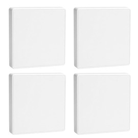 HZOUHONG Copertura cieca per presa di corrente, 4 pezzi, tipo 86, con coperchio cieco, presa a incasso, interruttore della luce, copertura cieca, copertura per presa elettrica, colore bianco, per