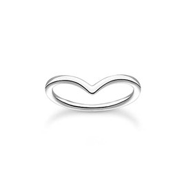 THOMAS SABO Women's V Shape Ring, Sterling Silver, No Gemstone
