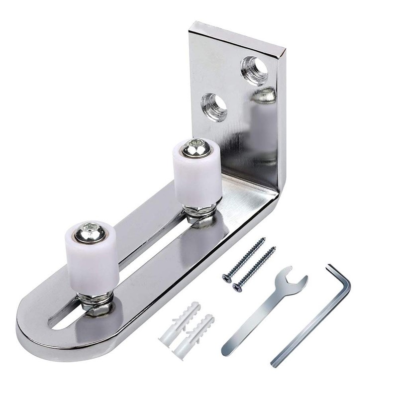 GIFSIN Chrome Plated Floor Guide 2P Sliding Barn Door Floor