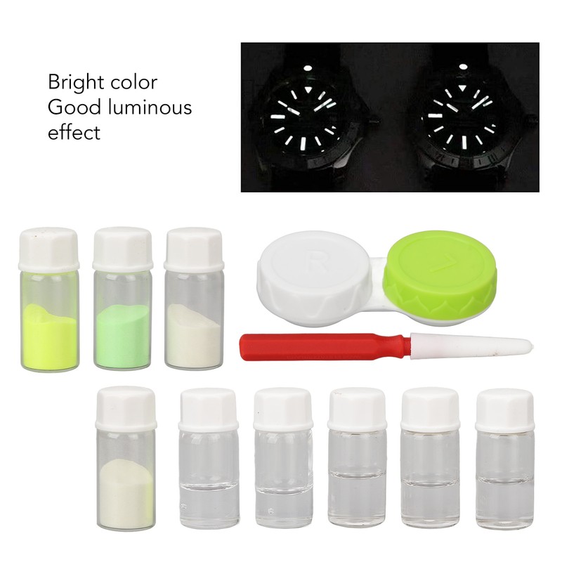 4 Colors Watch Fluorescent Powder Set Mixing Liquid Professional Watch