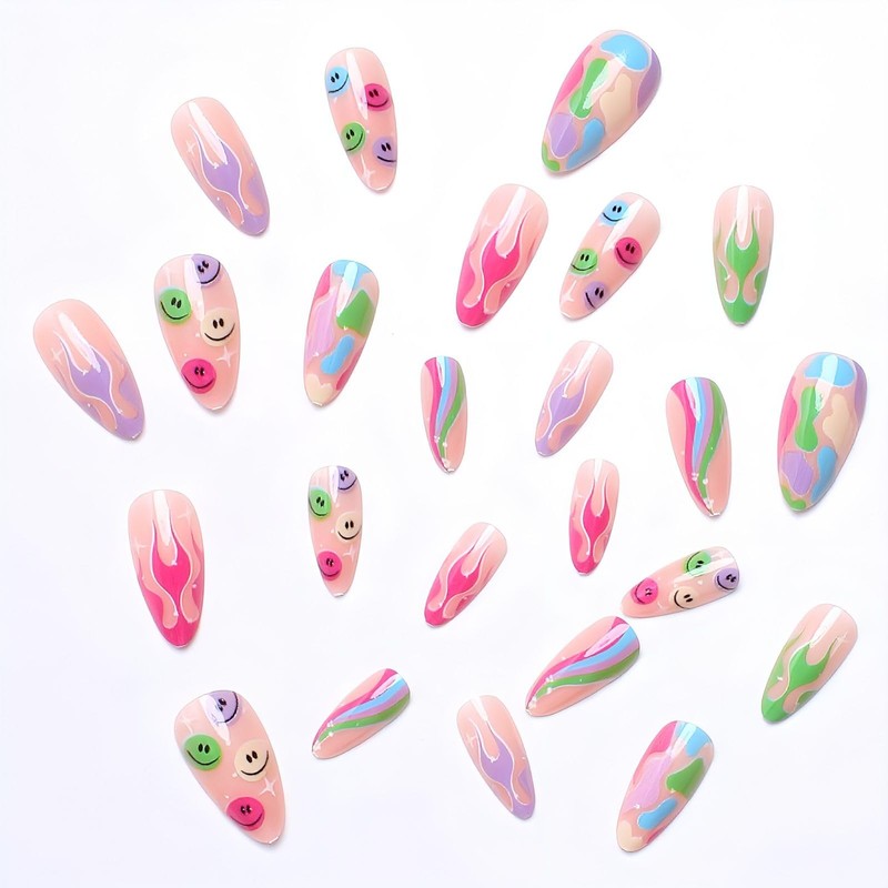 Liberte555 Nail Tips Children Gal Short Korean False Nail Long