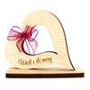 sagl.tirol holzmanufaktur Pine Heart with Purple Bow Weil i di