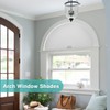 Changshade Arch Window Shades Blackout,Half Moon(Radius: 24") Blackout Pleated Window