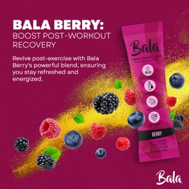 BALA BALA Enzyme Hydration & Sugar-Free Electrolyte Drink Mix Powder - may contributes to overall wellness - Berry 0.25oz (30 Count)