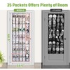 MISSLO 35 Clear Large Pockets Over The Door Shoe Organizer