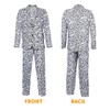 Men's Dalmatian Print Suit Fancy Dress Costume with Black Tie