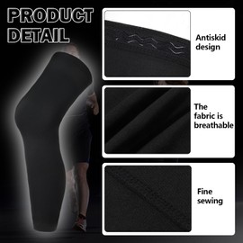 APLZGMG 4Pack Compression Leg Sleeve, Basketball Leg Sleeve Full Length Sports Cycling Leg Sleeves Knee Brace Undersleeve for Men Women, Knee, Thigh, Calf, Running