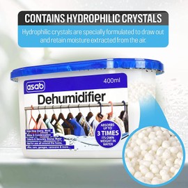 ALBERT AUSTIN Damp Trap Dehumidifier, Dehumidifying Crystals, Dehumidifier for Car, Wardrobe, Interior Dehumidifiers