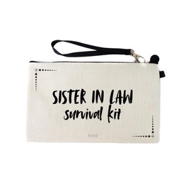 Gifts or Presents for Sister in Laws, Sister in Law Survival Kit, Novelty Bag for Cosmetic Makup Bags, Pencil Case, Travel Organiser Zipper Pouch - cb1766