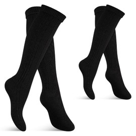 Celodoro 2 Pairs Traditional Knee Socks – October Fest Socks for Men and Women - 43-46