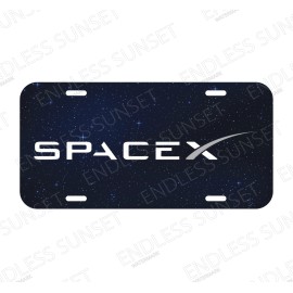 Amel Space X Rocket Space Exploration Nasa Satellites   License Plate Front Auto Tag