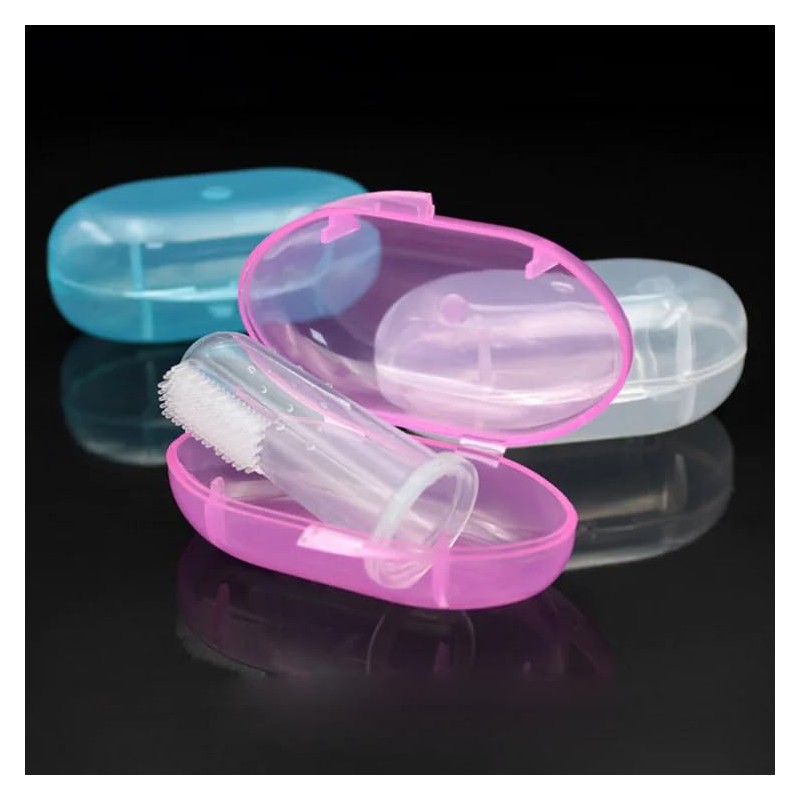 ABBA's 3 Cepillos de dientes de dedo para bebé de