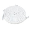 NEXARY Elastic Shoelaces Laces Woven + Rubber (140, Pure White)