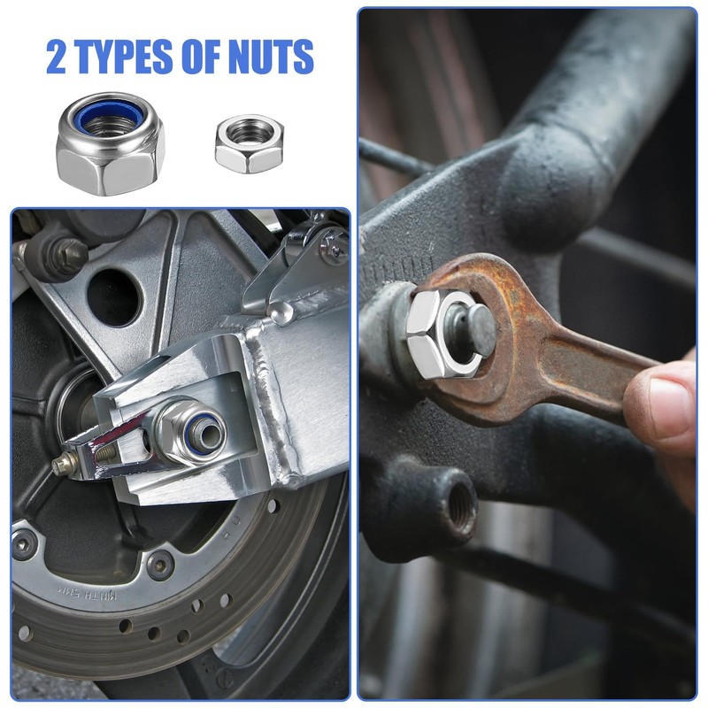 516 Pcs Nylock Nuts, Self Locking Nuts, Nylon Insert Lock