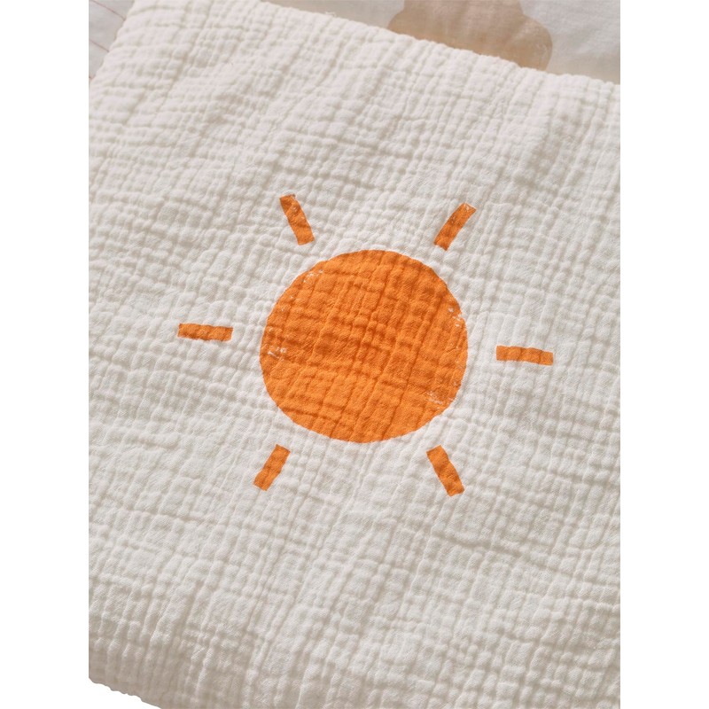 Vertbaudet Happy Sky Baby Play Mat Organic Cotton Multi-Coloured 75