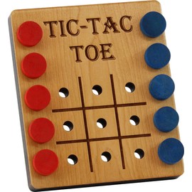 Deluxe Cherry Tic-Tac-Toe Game - Made in USA
