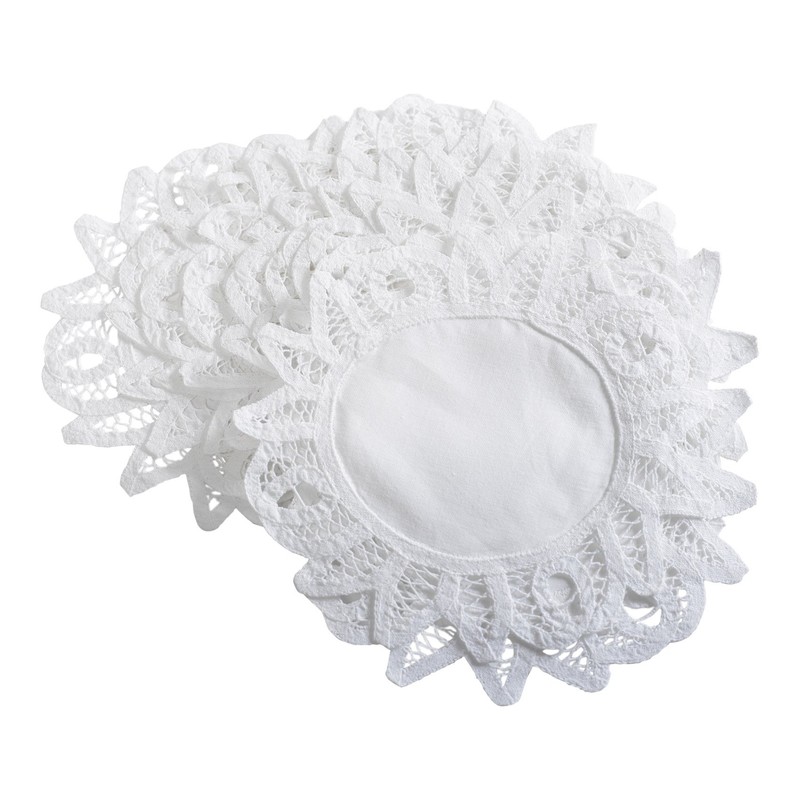 Pack of 12 Batten Lace Doilies 100% Cotton Traditional Handmade