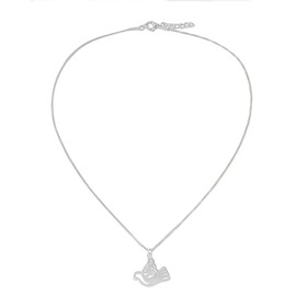 NOVICA Artisan Handmade Sterling Silver Pendant Necklace Dove from Thailand No Stone Animal Themed Bird [18 in L 1 mm W Pendant(s) 0.9 in L x 0.9 in W Extender 1 in L] ' The Dove'