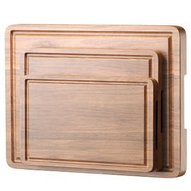 Acacia Wood Cutting Boards Set with Juice Groove & Handles for Kitchen 3-Piece Charcuterie Chopping Board for Meat Cheese Fruits Vegetables