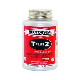 Rectorseal 23631 T Plus is a Non-Hardening Thread sealant containing PTFE Plus Synthetic fibers