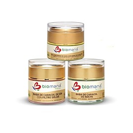 Kit Baba de Caracol (Crema de día FPS 50+, Crema de noche y Gel contorno de ojos) Biomaná