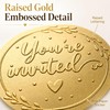 Embossed Invitation Envelope Seal Stickers: 100 Gold Raised Paper Seals