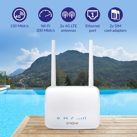 STRONG 4G LTE Router 350M - Mobile Router for Stable High-Speed Internet Connection in Home Office, Holiday Home or Motorhome - Internet without Configuration - Router with SIM Card