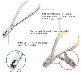 Dental Orthodontic Distal Wire Cutter,Orthodontic Flush Wire Cutter, Distal End Cutter With Safety Holder,Cut Wire Up To A Maximum Of .021" x .025" (.53 mm x .64 mm) Long Handle (Mini Head)