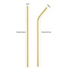 Gold Reusable Metal Straws 50pcs in Bulk.215mm/8.5 Inch Stainless Steel