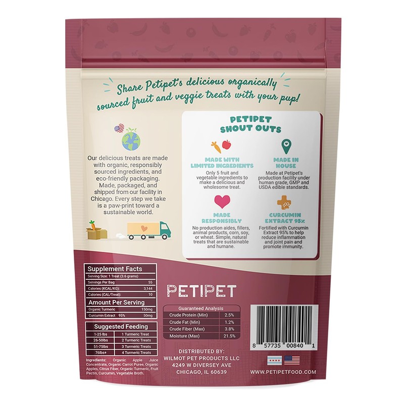 PETIPET Turmeric + Curcumin - Natural, Human-Grade Allergy Relief Soft