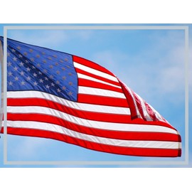 Aricona USA Flag, American Flag 90 x 150 cm with Brass Eyelets, Weatherproof Flag for Flagpole, 100% Polyester