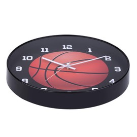 CIGERA 12 Inch Basketball Wall Clock with Battery Operated Silent Clock Movement and Sturdy Frame,Great Decor for Bedroom,Livingroom or Office,Nice Gifts for Basketball Lovers,Friends and Father
