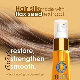 OURO Seda de Lino, Tratamiento Capilar Restaurador y Termoprotector para Cabello, 65 ml