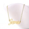 HUAN XUN Gold Color Plated Cursive Name Plate Charm Necklace,
