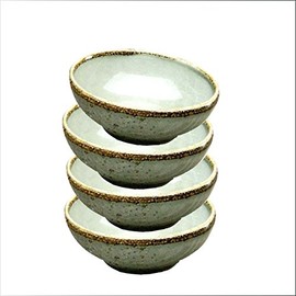 Soy Bowl Set of 4 | Bowls | Natural Collection | Stoneware | Stone - Grey | Diameter 8 cm