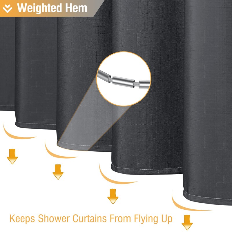 BTTN Extra Long Shower Curtain - 72 x 84 Inch