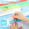 MOXYOY Plastic Ruler Set,30cm/12in Clear Ruler Kit Transparent Straight Measuring