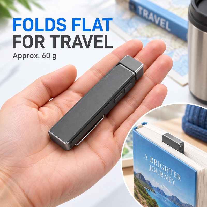 USB-C Rechargeable Clip-On Book Light, 3 Color Temperatures & 5