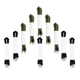 10/20pcs Elastic Boot Straps Military Boot Bands Blousing Garters Military Double Twisted Shock Cord Trouser Twist,Green/Black Available (Green&Black (20pcs))