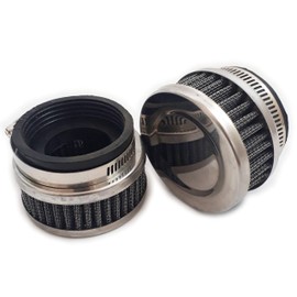 2 x 50mm Short Power Filter Space Saving Straight Air Filter (Cylindrical Type)