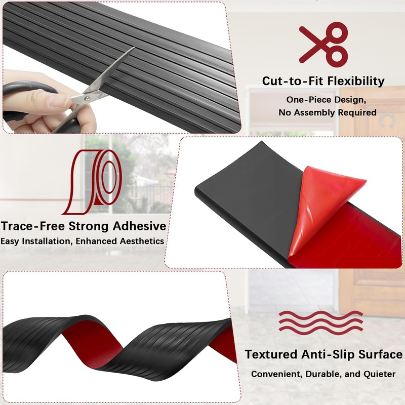 Threshold Ramps for Doorways Self-Adhesive Natural Rubber Power Wheelchair Ramp