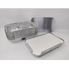 50 x 2 Compartment Aluminium Foil Rectangular Roasting Oven Baking