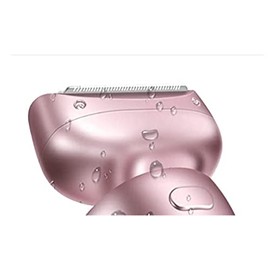 Akunbem Bikini Trimmer for Women Wet or Dry, Rechargeable Painless Ladies Body Hair Trimmer Remover, Detachable Head (Pink Blade Head)