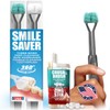 SMILE SAVER 360° 3-Sided Toothbrush 2PK + Toothpaste Tablets +
