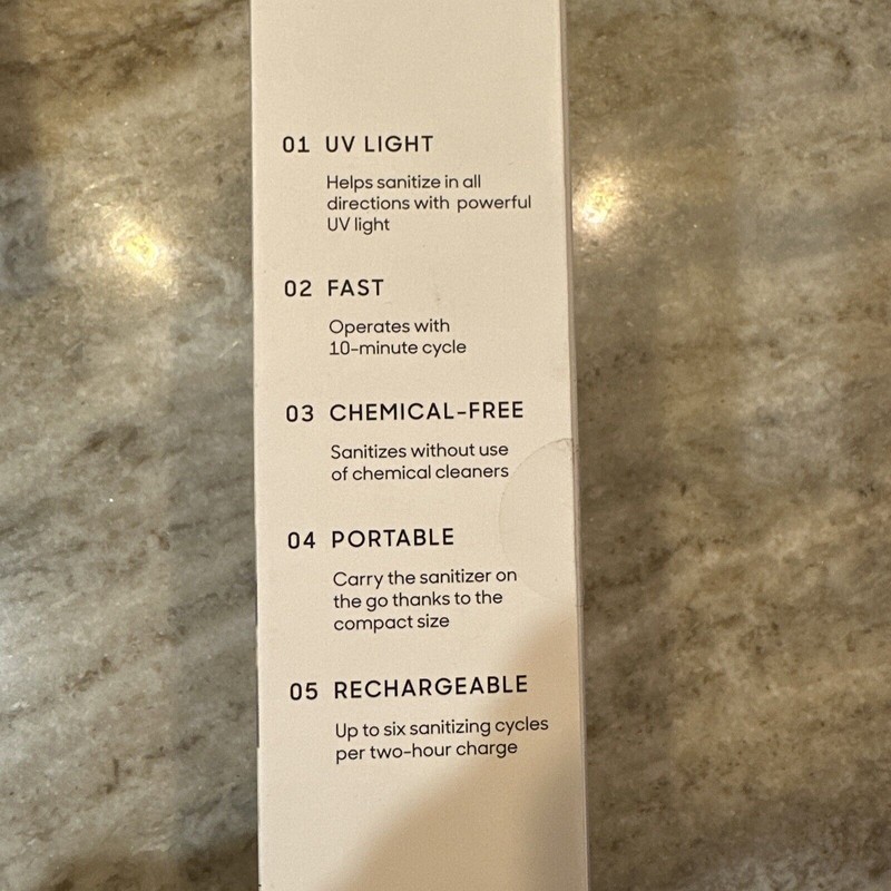 Sharper Image UV Portable Lamp Home & Car Hotel Sanitize