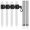Likesing Portable Pen Holder for Lanyard, 4 Set Elastic Pen