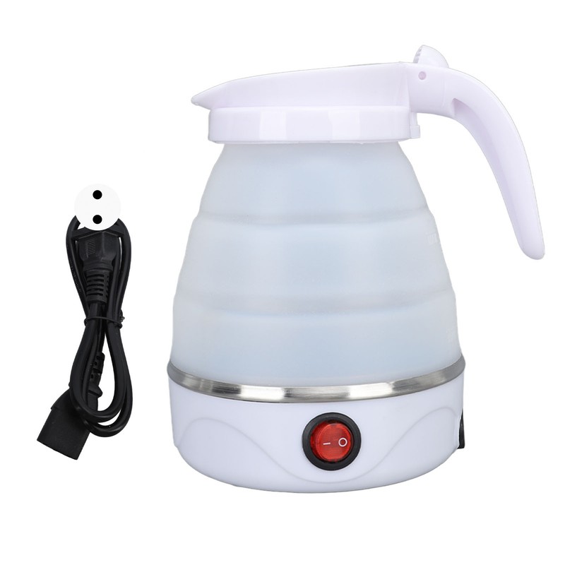 0.6L Folding Electric Kettle 600W Collapsible Water Boiler Portable Silicone