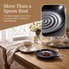 Ceramic Spoon Rest, 16x13x2.5cm Ceramic Spoon Rest with Spiral Design,