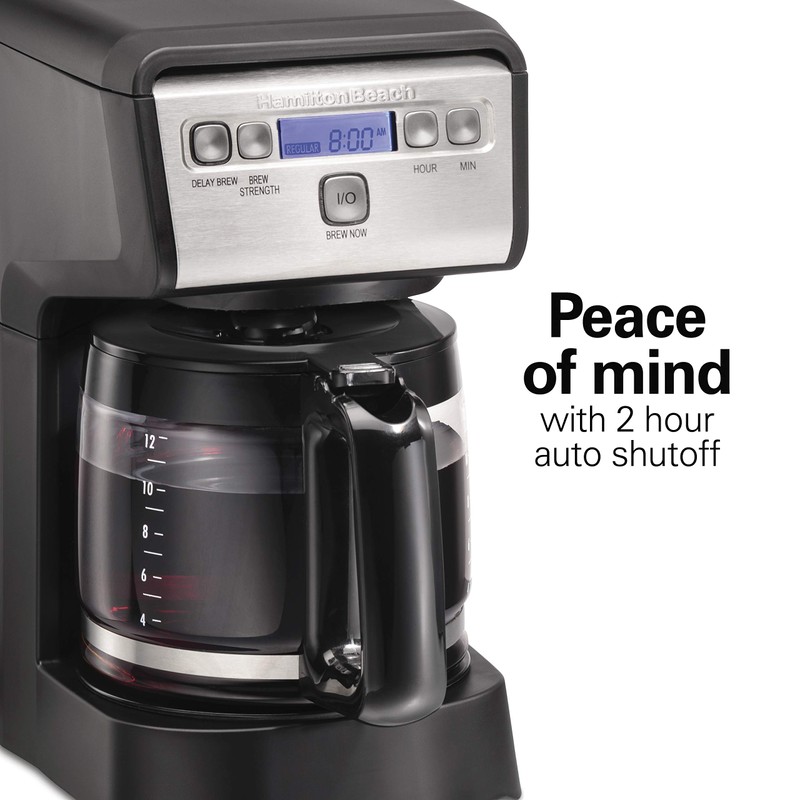 Hamiton Beach 12 Cup Compact Programmable Drip Coffee Maker with